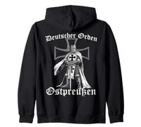 Teutonic Knights Flag Buhurt Flag Cross Knight Zip Hoodie