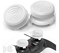 TEUVO 2 Pcs PS5 Thumb Grips Caps - PS4 Controller Thumbstick Grips to Help with Aim, FPS PS5 Controller Thumbstick Caps Silicone Joystick Accessories, Reduce Thumb Fatigue Improved Comfort & Accuracy