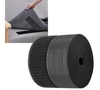 TEUVO 5cm X 6M Sew On Hook and Loop Tape for Fabric and Clothing, Heavy Duty Non Adhesive Fabric Tape for Crafts DIY and Sewing Projects Around Home and Office