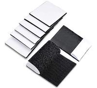 TEUVO 6 Pairs Sticky Pads, 11CM Wide and 15CM Long Hook and Loop Tape with Adhesive for Crafting DIY, Home and Office Applications of Fixing, Mounting and Hanging