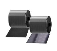 TEUVO Hook and Loop Tape with Adhesive, 11CM Wide and 2M Long Heavy Duty Self Adhesive Tape for Fixing, Mounting and Joining Applications at Home and Workplace