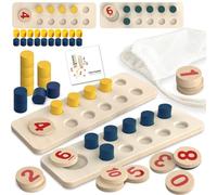 TEUVO Montessori Toys Age 3+ Counting Peg for Kids Aged 3 4 5 6, Educational Learning Number and Counting Maths Games for Home School Classroom Teaching Aids