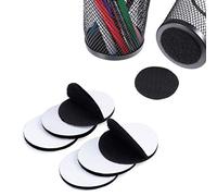 TEUVO Self Adhesive Round Sticky Pads for Smooth Surfaces, 6 Pairs 10CM Heavy Duty Hook and Loop Dots for Floor, Door, Metal and Wall