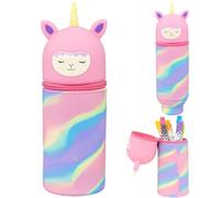 TEUYOE 2-in-1 Soft Silicone Pencil Case, Unicorn Design, Retractable