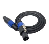 Teuypty 10m Audio Cable Speakon Male to Male Cable Professional Copper Cord DJ Speaker Cable Wire Suitable for DJ and Audio Equipment