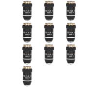 Teuypty 10x Biological Microscope Lens,195 Achromatic Black Objective Lens 100X Oil High Power Objective Interface 20.2mm Thread