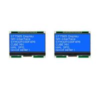 Teuypty 2X LCD12864-06D 128x64 DOTS COG LCD Module ST7565 Driver with Chinese Font SPI Interface Blue