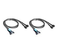 Teuypty 2X MCIO 8i to 2 X SFF 8643 Cable PCIE Gen5 MCIO 8X to Mini SAS HD SFF 8643 High Speed Cable for Server Data Center 1M