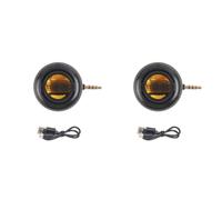 Teuypty 2X Mini Speaker Universal 3.5mm Sound Box Mobile Phone Speaker Amplifier External Wired Speakers Transparent Black