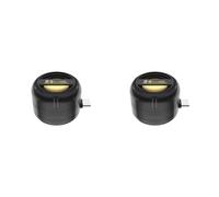 Teuypty 2X Portable Mini Speaker Universal Type-C Sound Box Type-C Plug in Mobile Phone Amplifier External Wired Clear Black