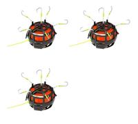 Teuypty 3X Reverse Bottom Bait Cage Fishing Hook 360° Rotating Carp Feeder Rig 6-Hooks for Carp Catfish