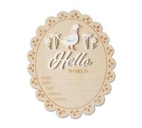 Teuypty Baby Bulletin Board Gift for Baby Shower Two-Sided Hello World | Perfect centerpiece at baby showers or hospital arrivals; this wooden sign doubles as a wall keepsake for nursery memories.