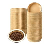 Teuypty Disposable Pet Feeding Bowls Liners 300 Pcs Large Bulk Cat for Small Dog Food Bowls Paper Dishes Brown