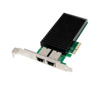 Teuypty E610-XT2 PCIe 4.0 X4 to 2 RJ45 Dual-Port 10G POE Network Card with -Isolation Surge Protection Converter