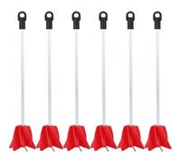 Teuypty for Drill Compatible Helix Paint Mixer Attachment-6-Pack 11.8" Industrial Stirrer Paddle, for 1 to 5-Gallon Epoxy Resin Mixing