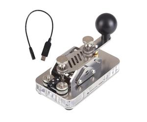 Teuypty Manual Transmission Training for CW Morse Code Key with for CW Shortwave Telegraph Transmitter Computer Cable