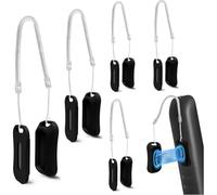 Teuypty No Drill Adhesive Magnetic Remote Control Holder with Anti-Lost Spring Rope, 5-Pack Remote Leash for TV, AC, Fan Remotes