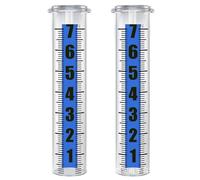 Teuypty Replacement Plastic Rain Gauge Tube 2 Pieces 7 Inch Capacity Outdoor Freezing Point Proof Accurate Rainfall Measurement