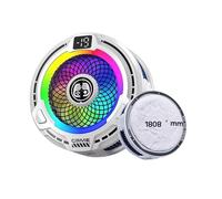 Teuypty RGB Light Digital Display AI Mobile Cooler FS18 30W Magnetic Back Clip Ice Cooling Radiator Gaming Cooler White
