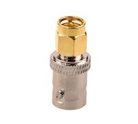 Teuypty SMA Male to Silver Tone BNC Female Connector Adapter