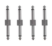 Teuypty Straight Plug Adapters 1/4-Inch Male-To-Male Guitar Pedal Connectors for Compact Pedalboards-Pack of 4