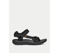 Teva female Hydratrek Ankle Strap Flat Sandals - 6 - Black, Black