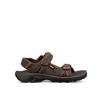 Teva Mens Katavi2 Leather Open Toe Fisherman, Black Olive, Size 12.0 US / 11.5