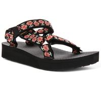 Teva Midform Univ Open Toe Neon Floral Womens Sandal In Black Pink UK 3 - 8