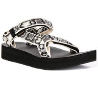Teva Midform Univ Open Toe Vegan Womens Sandals In Black Flower UK 3 - 8