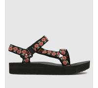 Teva Midform Universal Floral Sandals in Black & pink UK 3 (EU 36)