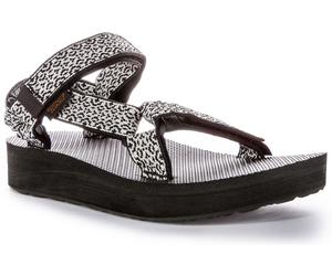 Teva Midform Universial Open Toe Strap Vegan Womens Sandal White Black UK 3 - 8