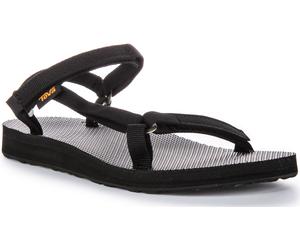 Teva Org Uni Slim Quick-Dry Canvas Strappy Womens Sandals In Brown UK 3 - 8