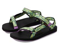Teva Unisex-Child Original Universal Sandal, Beach Floral Wild Lime, 1 Little Kid