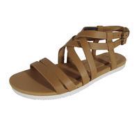 Teva Womens Avalina Crossover Leather Flat Sandal Shoes