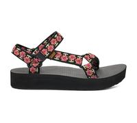 Teva Midform Univ Open Toe Neon Floral Womens Sandal In Black Pink UK 3 - 8