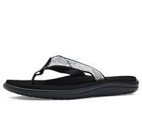 Teva Women's Voya Flip Flop, Black/White, 10