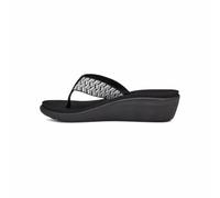 Teva Women's Voya Wedge Sandal, Paint Tracks Black/White, 8 UK