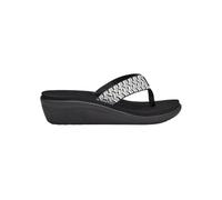 Teva Women's Voya Wedge Sandal, Paint Tracks Black/White, 8 UK