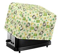 Tevecatos St. Patrick's Day Toaster Dustproof Cover Shamrock Coin Beer Goblin Pattern Waterproof Toaster Protector Reusable Small Appliance Protective Cover for Kitchen Accessories 2 Slice