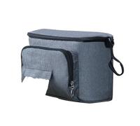 Tevimpeya Baby Stroller Organizer with Insulated Cup Holders - Stroller Caddy with Large Storage Capacity Bag for Diaper Storage, Phone, Keys & Toys fits Universal Stroller,Grey