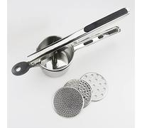Tevimpeya Stainless Steel Potato Ricer Manual Potato Masher Kitchen Gadget with Silicone Handle