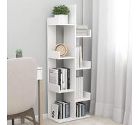 tevin wooden bookshelf with 8 compartments in white