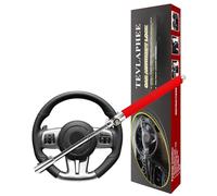 Tevlaphee Steering Wheel Lock, Steering Lock, Car Steering Wheel Lock, Vehicle Anti-Theft Lock, Adjustable, Universal Fit, Heavy Duty(Red)