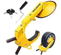 Tevlaphee Wheel Lock - Car Boot Anti-Theft Trailers Wheel Clamp Lock Parking Boot for Cars, Trucks, SUVs, Campers - Upgraded Dual Lock Adjustable Lug Nuts Cover