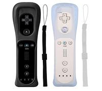 Tevodo Wii Remote Controller, 2 Packs Upgrade Wii Wireless Controller Compatible with Wii Wii U(Black and White)