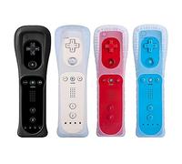 Tevodo Wii Remote Controller, 4 Packs Upgrade Wii Wireless Controller Compatible with Wii Wii U(Black, White, Red,Blue)