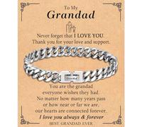 TEVOP Cuban Link Bracelet Gifts for Men Boys, Engraved Bracelet | Dad Uncle Grandad Husband Boyfriend Son Grandson Brother Nephew Gift for Birthday Valentines Fathers Day Christmas Graduation