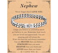 TEVOP Cuban Link Bracelet Gifts for Men Boys, Engraved Bracelet | Dad Uncle Grandad Husband Boyfriend Son Grandson Brother Nephew Gift for Birthday Valentines Fathers Day Christmas Graduation