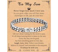 TEVOP Cuban Link Bracelet Gifts for Men Boys, Engraved Bracelet | Dad Uncle Grandad Husband Boyfriend Son Grandson Brother Nephew Gift for Birthday Valentines Fathers Day Christmas Graduation