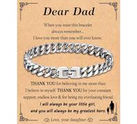 TEVOP Dad Gifts, Cuban Link Dad Bracelet Gifts from Daughter